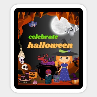 celebrate halloween Sticker